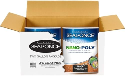 Seal-Once Nano+Poly Penetrating Wood Sealer, 2 Gallon, Black