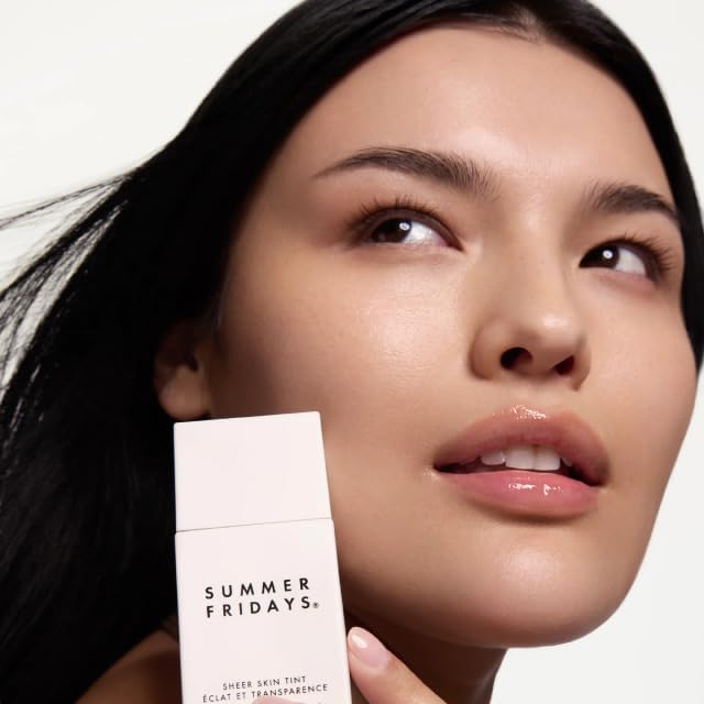 Summer Fridays Sheer Skin Tint, Lightweight Face Makeup, Shade 4 (1 Oz)