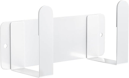 Stainless Steel Wall Mounted Cutting Board Holder Punch-Free Adhesive Multifunctional Kitchen Organizer Pot Lid Storage Rack 7" x 2.3" x 1.8" White