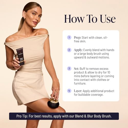 Westmore Beauty Body Coverage Perfector & Brush - Waterproof Leg Makeup- 4W