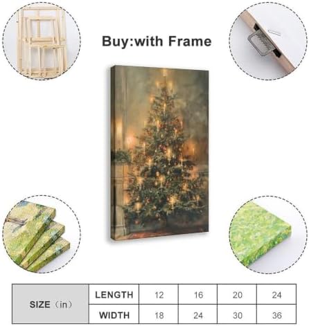 Vintage Christmas Tree Poster Nostalgic Holiday Wall Art Room Decor