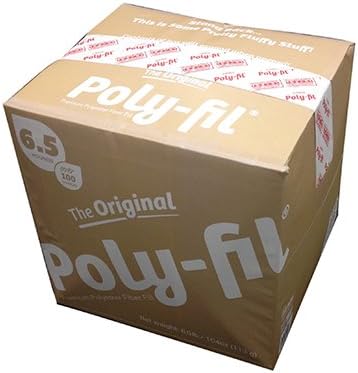 Fairfield The Original Poly-Fil, Premium Polyester Fiber Fill, Soft Pillow Stuffing, Stuffing for Stuffed Animals, Toys, Cloud Decorations, and More, Machine-Washable Poly-Fil Fiber Fill, 6.5 lbs. Box