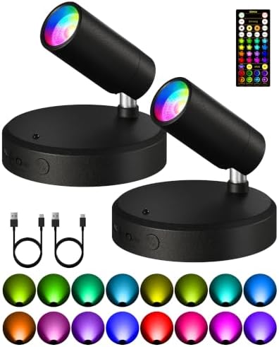 EZVALO RGB Indoor Spotlights, LED Accent Lights, Wall Decor Uplights.
