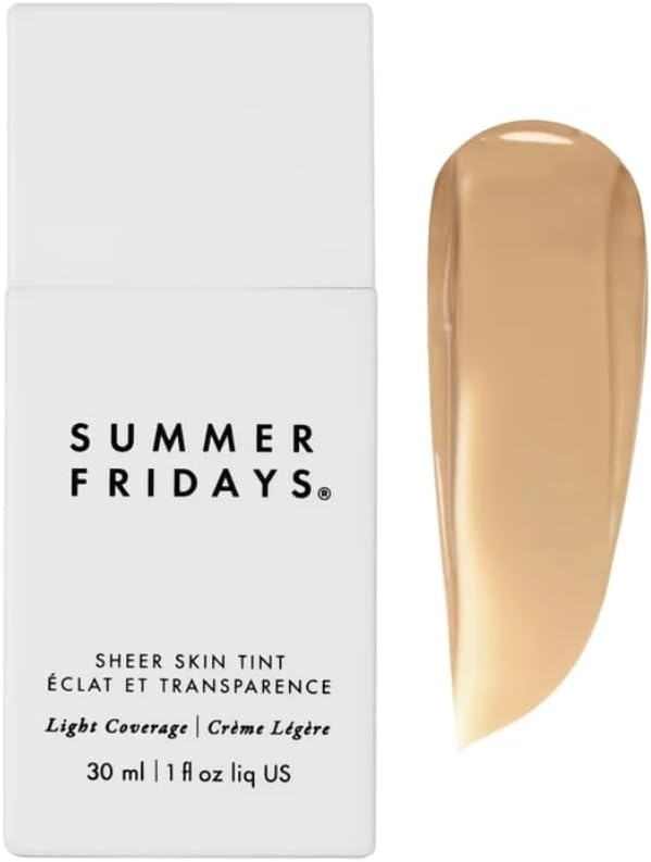 Summer Fridays Sheer Skin Tint, Lightweight Face Makeup, Shade 2 (1 Oz)