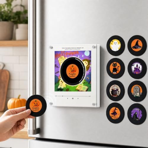 Halloween Vinyl Player Fridge Record NFC Magnetic Music Box Set