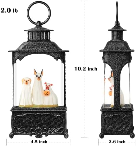 Halloween Snow Globe Lantern Ghost Dog Halloween Decor Indoor