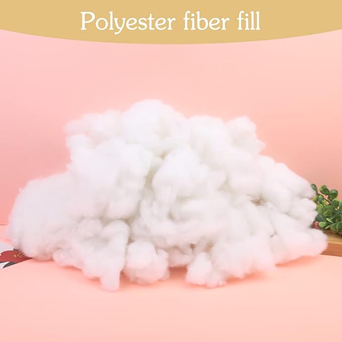 BUTUZE 400g/14.1oz Polyfill Stuffing Fiber Fill, (2.1oz-4.4lb) White Premium Fiberfill Stuffing for Craft, High Resilience Crochet Stuffing, Stuffing for Stuffed Animals, Cotton Batting, Recyclable