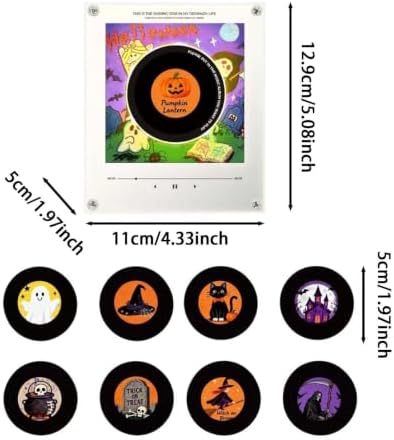 Halloween Vinyl Player Fridge Record NFC Magnetic Music Box Set
