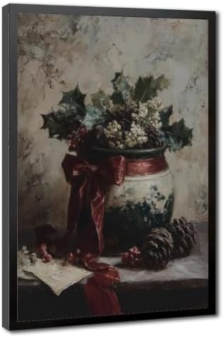 Holiday Botanical Still Life Art Print for Seasonal Home Wall Decor