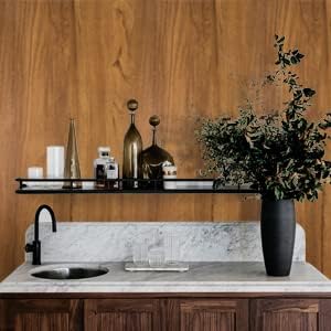 15.7" ×786" Wood Grain Wallpaper Peel and Stick Vinyl Film Self Adhesive Decor Wall Paper for Cabinet Drawer Shelf Liner Easy to Clean