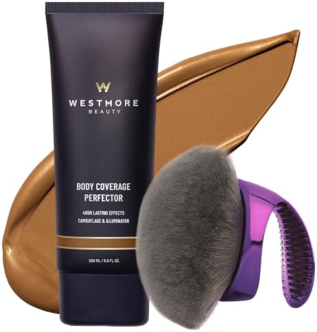 Westmore Beauty Body Coverage Perfector & Brush - Waterproof Leg Makeup- 4W