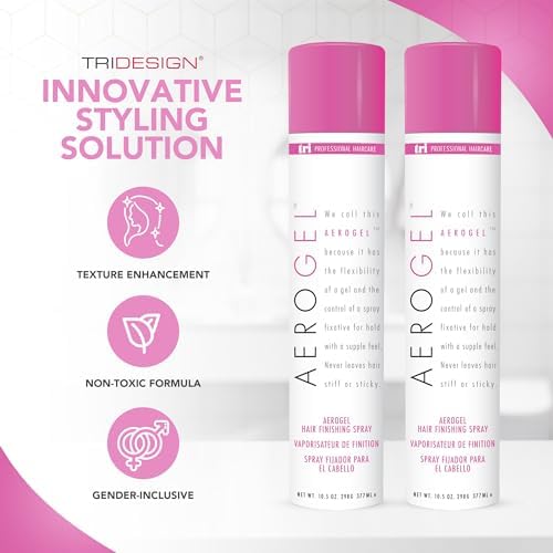 TRIDESIGN Aerogel Strong Hold Volumizing Hair Spray - 10.5 oz, 2 Pack