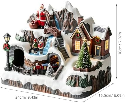 Christmas Town Decorations - LED Lighted Musical Animated Village