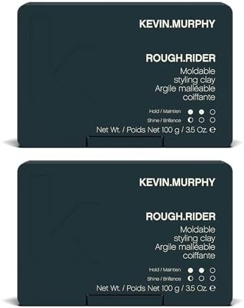 KEVIN.MURPHY ROUGH.RIDER Mouldable Styling Clay, All Hair Types, 2-Pack