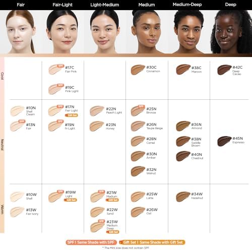 Skin Nuder Cushion | Korean Makeup, Refill Included, SPF 50 (19 N-Light)