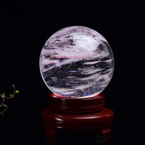 White Crystal Melting Ball Home Decoration Feng Shui Rotating ,White-3~4cm