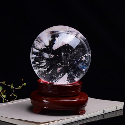 White Crystal Melting Ball Home Decoration Feng Shui Rotating ,White-3~4cm