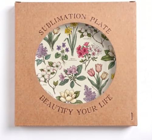 Botanical Floral Decorative Plates 8 Inch Bone China Wall Plates with Stand Home & Office