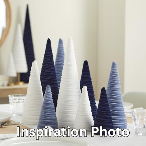 Navy Velvet Trees Set of 3, Elegant Mantel Décor, Handcrafted Holiday Entryway, Minimalist Gift for, Valentine Tabletop, Winter Decor (Navy)