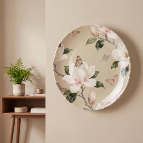 Magnolia Butterfly Decorative Plates 8 Inch Wall Plates with Stand Home & Office