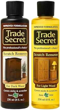 Trade Secret Wood Scratch Remover 2 Pack, Light and Dark, 8 oz, 2 Count