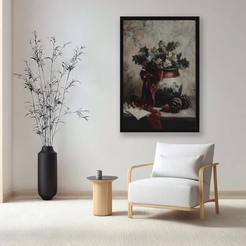 Holiday Botanical Still Life Art Print for Seasonal Home Wall Decor
