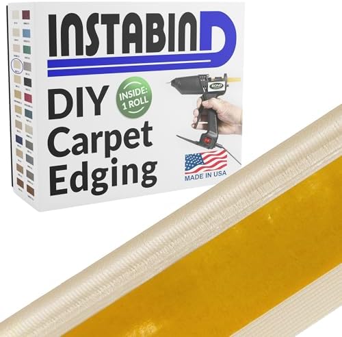 Instabind DIY Carpet Binding Tape - Regular Style Edge Trim - Wheat, 54 LFT