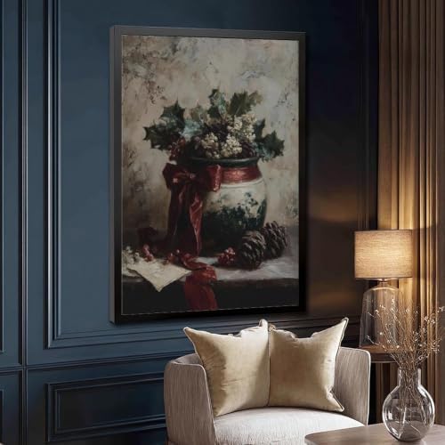 Holiday Botanical Still Life Art Print for Seasonal Home Wall Decor