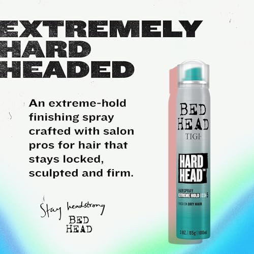 TIGI Bed Head Hard Head Travel-Size Hairspray 3-Pack, 3 Oz Ea