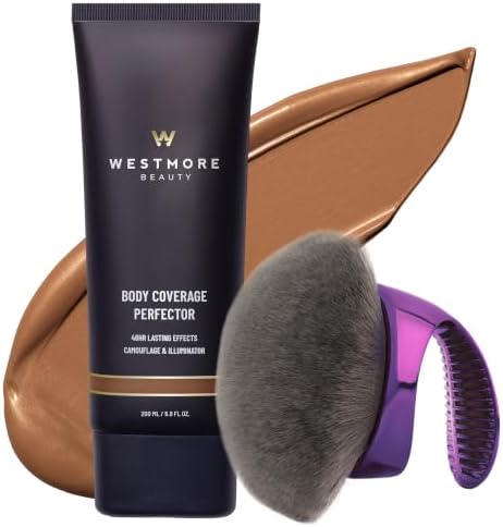 Westmore Beauty Body Coverage Perfector & Brush - Waterproof Leg Makeup- 3W
