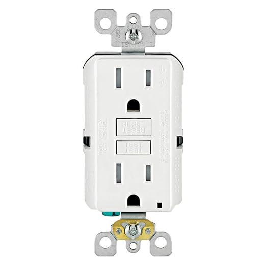 Leviton Smartest Self-Test SmartlockPro Slim GFCI Tamper-Resistant Receptacle with LED Indicator,GFTR1-3W,White,3 Count (Pack of 5)