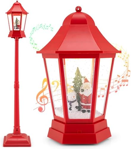 Goplus 5.3 Ft Christmas Snowy Street Lamp w/ 8 Tunes