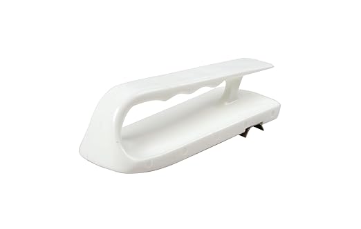 San Jamar Cutting Board Refinisher Cutting Board Scraper with Grooved Handle for Kitchen and Restaurants, Plastic, 6.5 x 2.5 Inches, White