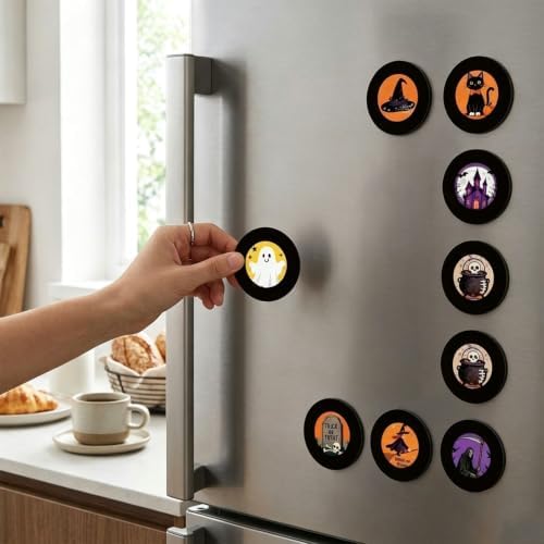 Halloween Vinyl Player Fridge Record NFC Magnetic Music Box Set
