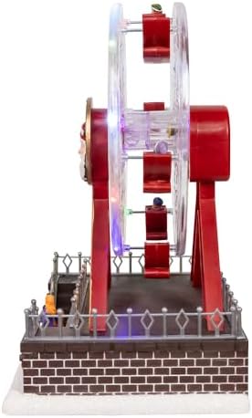 Kurt Adler Battery Operated Musical Animated Santa Ferris Wheel.