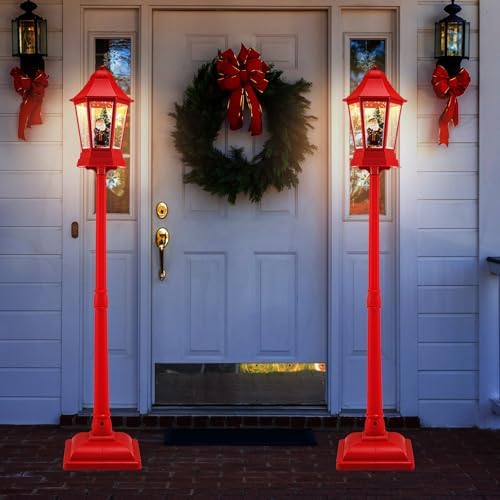 Goplus 5.3 Ft Christmas Snowy Street Lamp w/ 8 Tunes