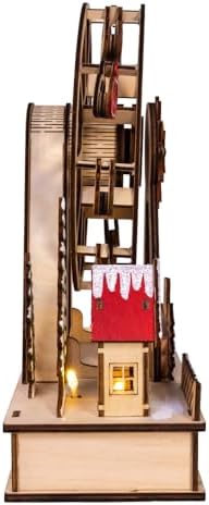 Kurt Adler Battery Operated Warm White LED Ferris Wheel with Santa