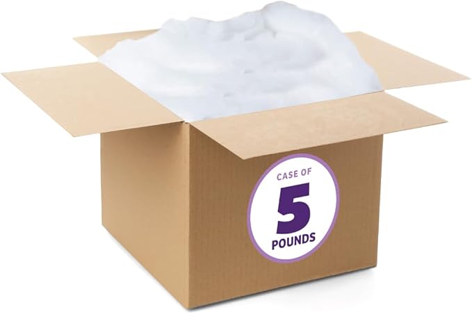 Fairfield Silky Poly-Fil, Premium Polyester Fiber Fill, Soft Pillow Stuffing for Peaceful Sleep, Stuffing for Stuffed Animals and Toys, 5 lb Box