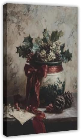 Holiday Botanical Still Life Art Print for Seasonal Home Wall Decor