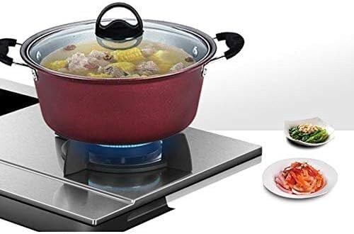 Cookware Set Pots and Pans Set 3Pcs Cookware Set Non-Stick Soup Pot with Glass Lid Wok Frying Pan Wrought Iron Cooking Pot Saucepan Set Kitchen Cooking Pot Set Cooking Pa(