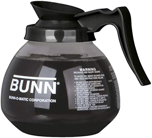 BUNN Coffee Pot Decanter/Carafe, 2 Black Regular and 1 Orange Decaf, 12 Cup Capacity, Set of 3