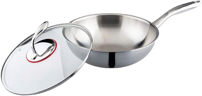 Pans Wok Saucepan Induction Kitchen U Saucepan Frying Pan Saucepan Non-Stick Pan Smokeless Pan Thick Stainless Steel Pan Compound Three-Layer Fry Pan Frying Pa,
