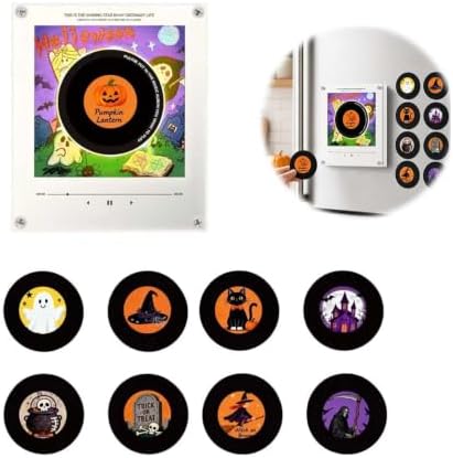Halloween Vinyl Player Fridge Record NFC Magnetic Music Box Set