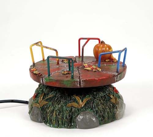 Department 56 Village Collection Accessories Halloween Scary-Go-Round Animated Figurine, 2.7 Inch, Multicolor