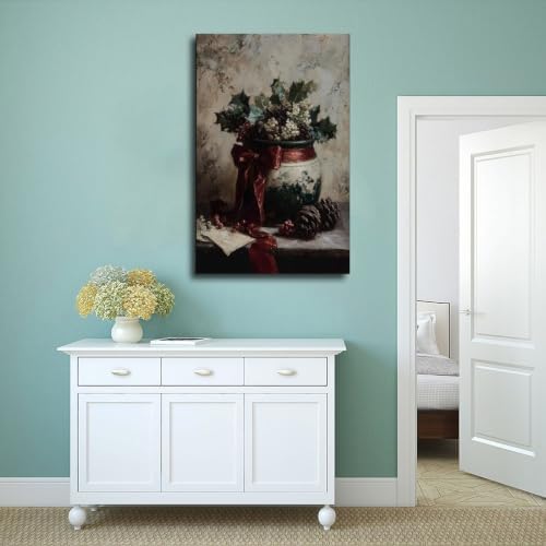 Holiday Botanical Still Life Art Print for Seasonal Home Wall Decor