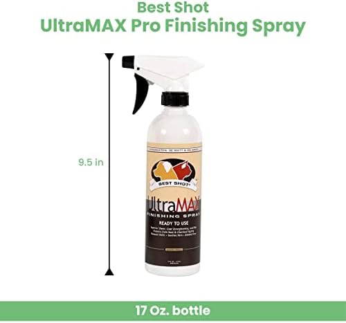 Best Shot UltraMAX Pro Finishing Spray, Ideal Detangler Spray for Pets, Hydrating and Soothing Pet Grooming Spray, for Dogs and Cats, 17 Oz.