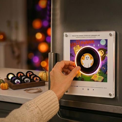 Halloween Vinyl Player Fridge Record NFC Magnetic Music Box Set