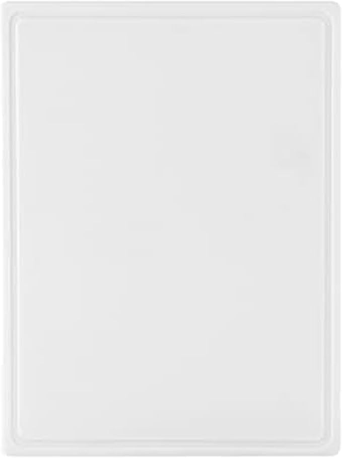 FARBERWARE Extra-Large Plastic Cutting Board, 15x20 Inch Dishwasher-Safe Chopping Board with Juice Groove, Non-Slip Surface, Durable, White