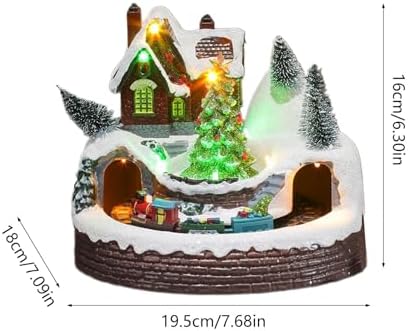 Musical Christmas Tree Train Decors Elegant Christmas Train Display with Lights and Music for Yuletide Table Christmas Display
