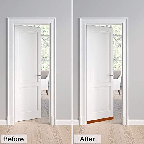 TORRAMI Silicone Door Sweep Draft Stopper 2 inch Width 20 Feet Length,Seal Insulation for Door Under Bottom, Gap, Side, Glass Shower Door, Sliding Door,Transparent